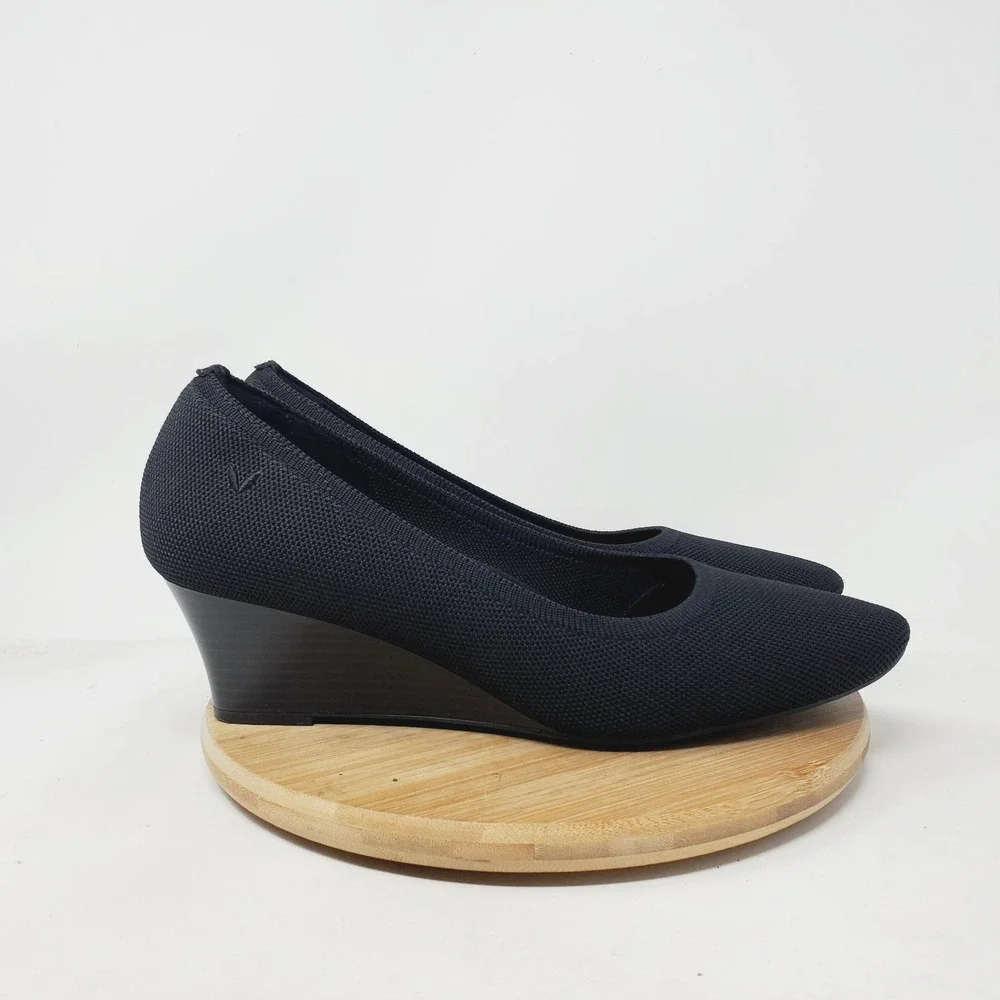Vivaia Tamia Wedge Shoes Womens 42 Black Pump Heel